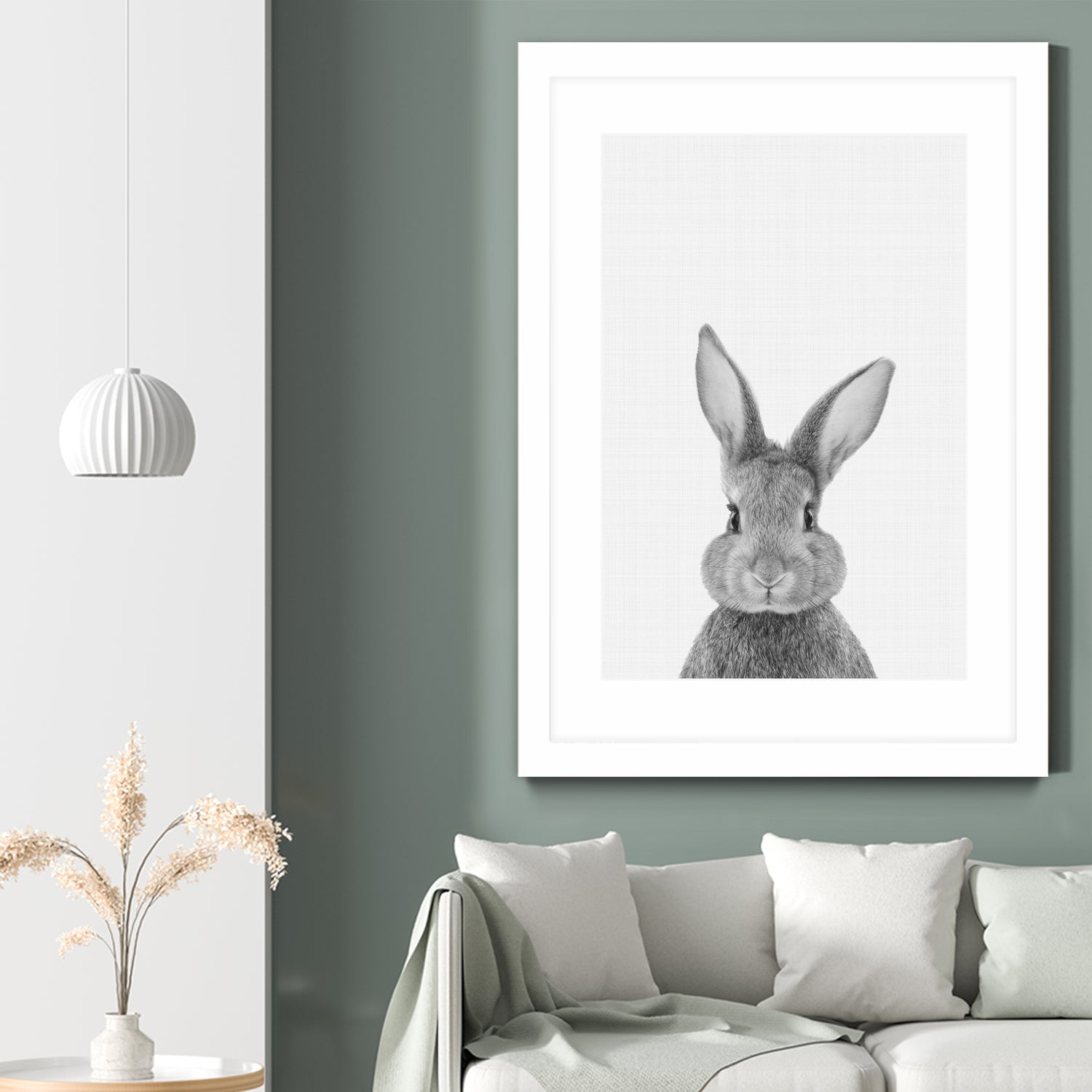 Rabbit Portrait by Justinas Jokubauskas on GIANT ART - black photo manipulation