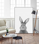 Rabbit Portrait by Justinas Jokubauskas on GIANT ART - black photo manipulation