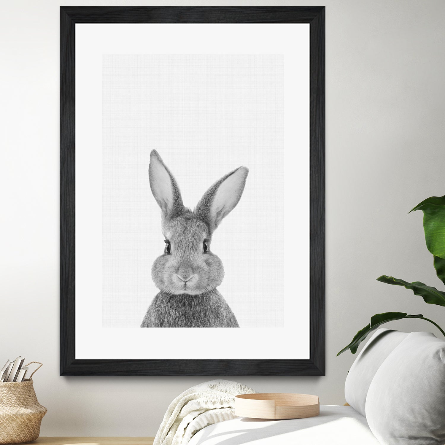 Rabbit Portrait by Justinas Jokubauskas on GIANT ART - black photo manipulation