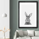 Rabbit Portrait by Justinas Jokubauskas on GIANT ART - black photo manipulation