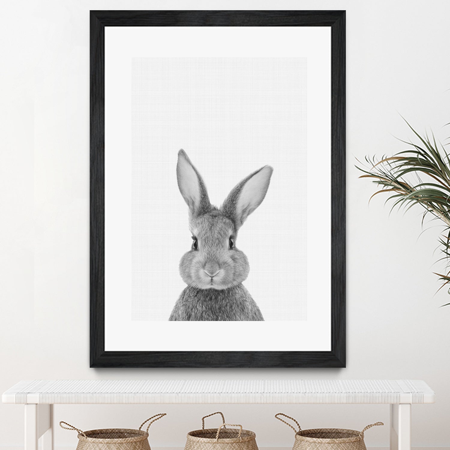 Rabbit Portrait by Justinas Jokubauskas on GIANT ART - black photo manipulation