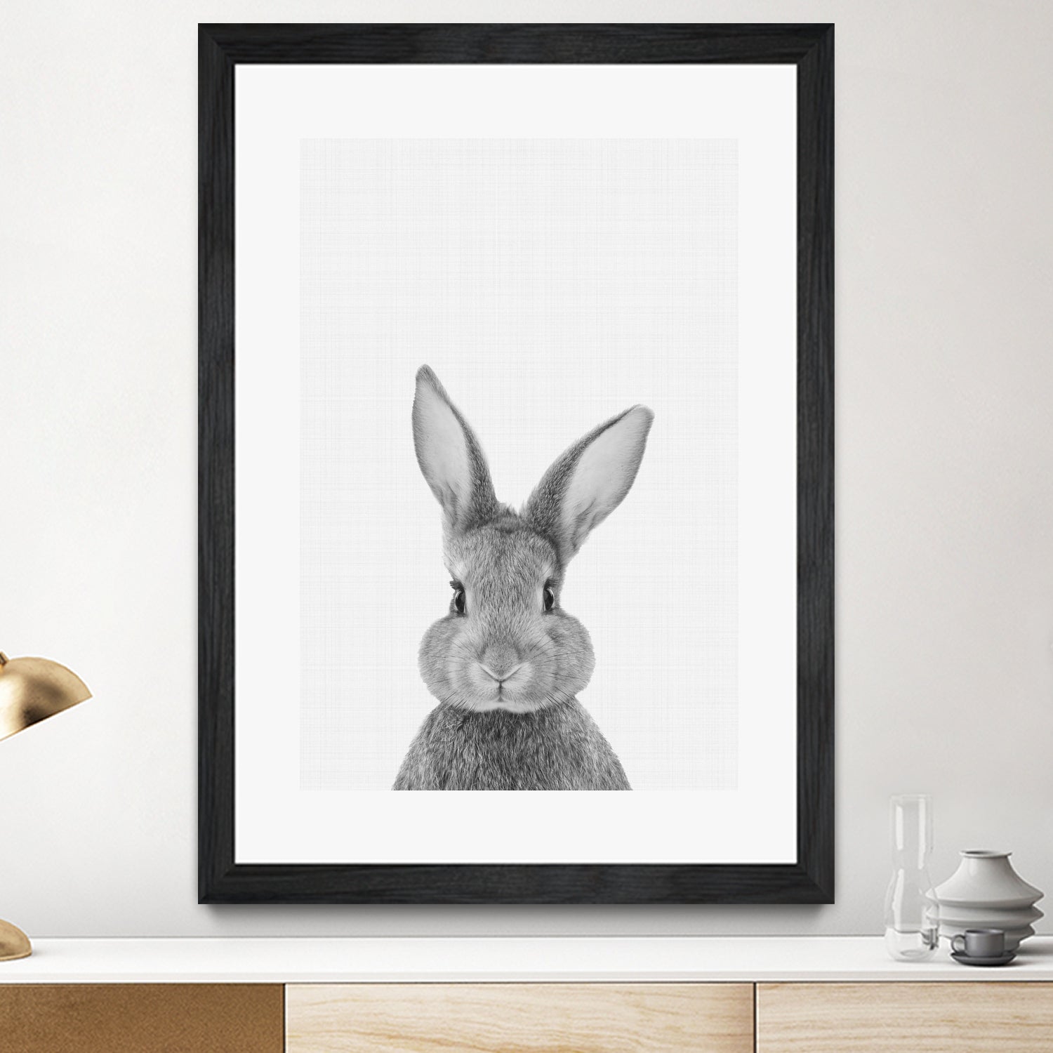 Rabbit Portrait by Justinas Jokubauskas on GIANT ART - black photo manipulation