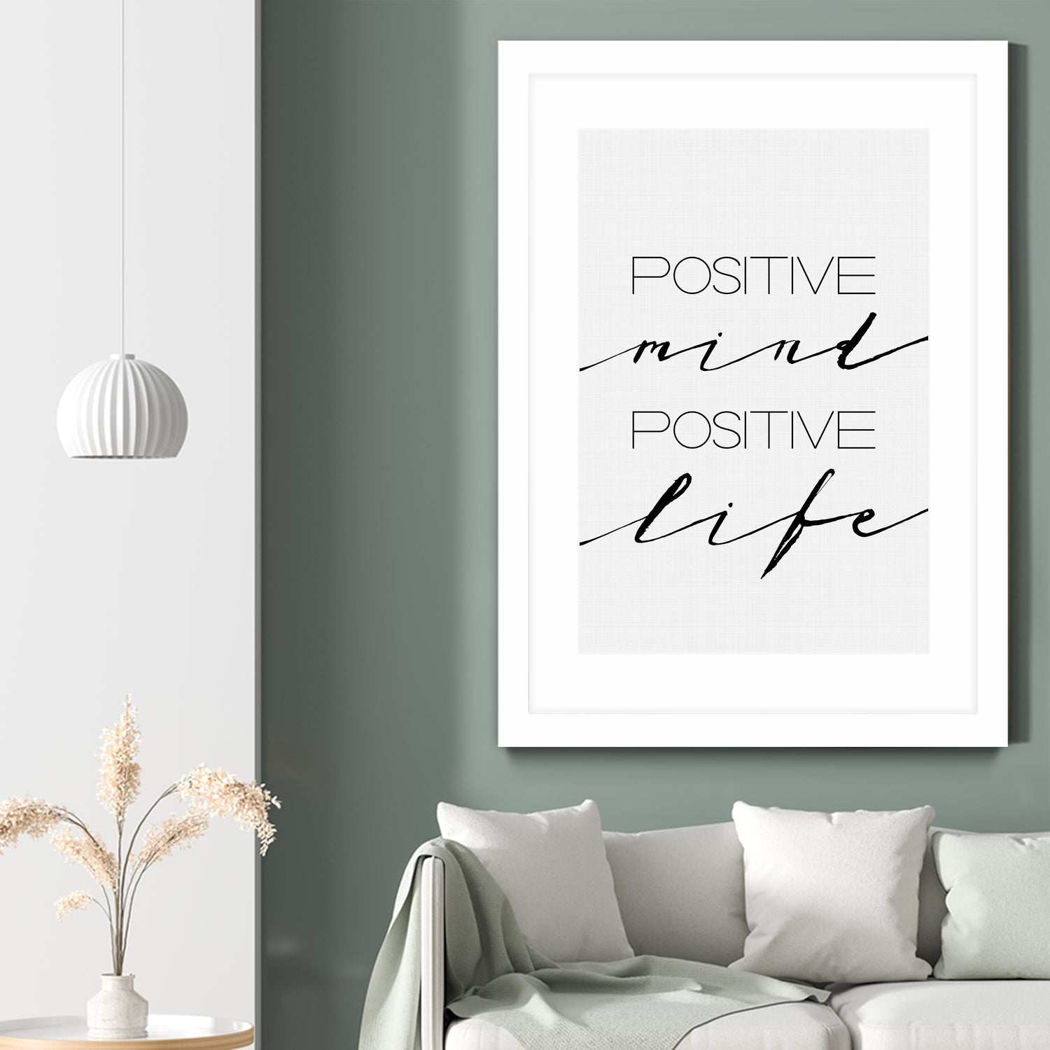 Positive Mind Positive Life by Justinas Jokubauskas on GIANT ART - black typography