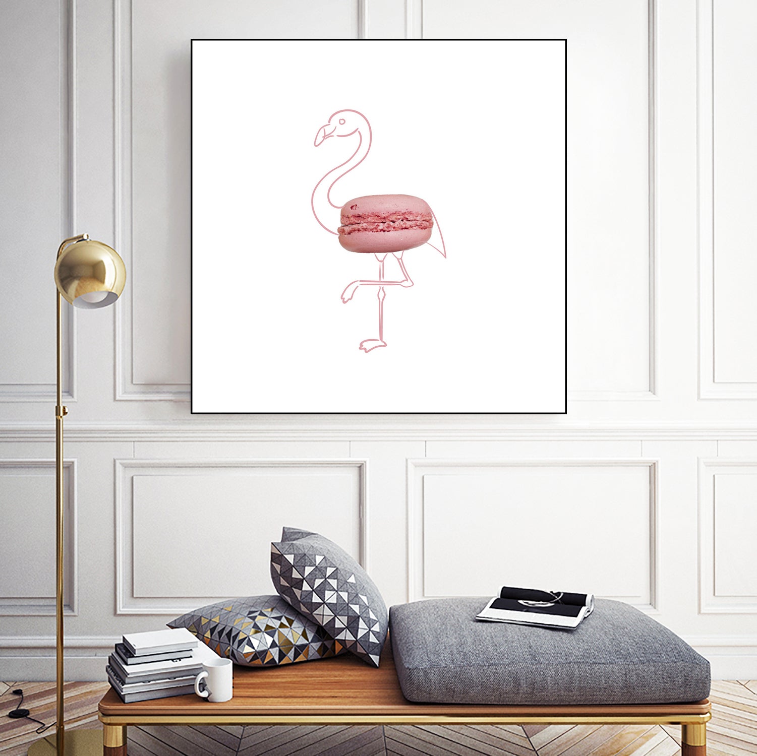 Macaron flamingo by Olivia Lorot on GIANT ART - pink photo illustration