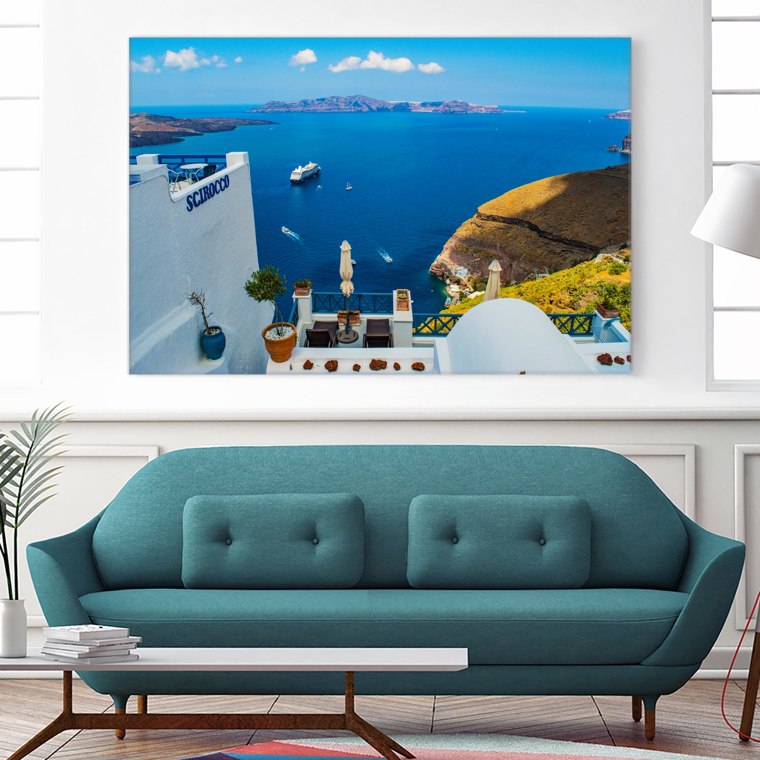 Santorini by Haris Kavalla on GIANT ART - blue photo manipulation