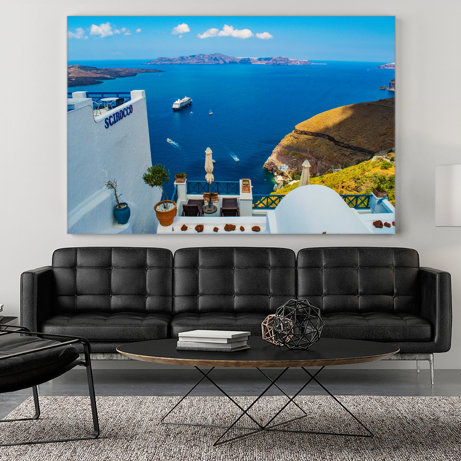 Santorini by Haris Kavalla on GIANT ART - blue photo manipulation