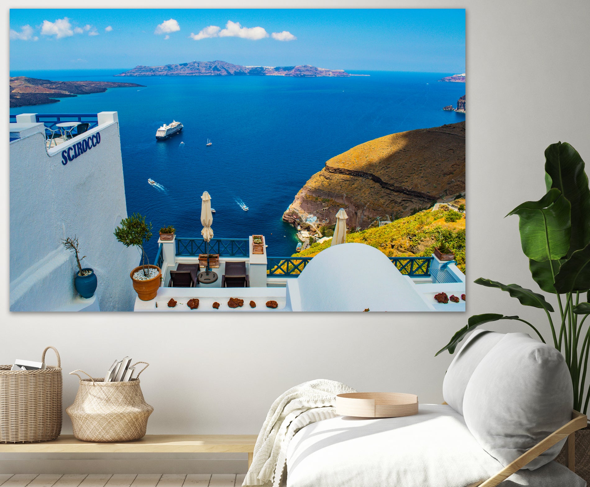 Santorini by Haris Kavalla on GIANT ART - blue photo manipulation