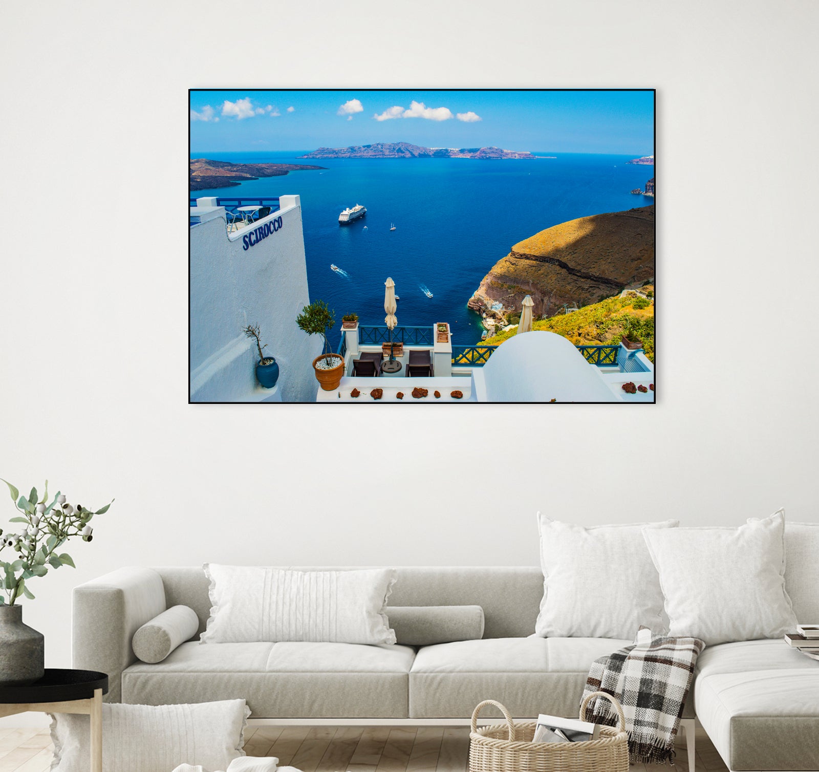 Santorini by Haris Kavalla on GIANT ART - blue photo manipulation