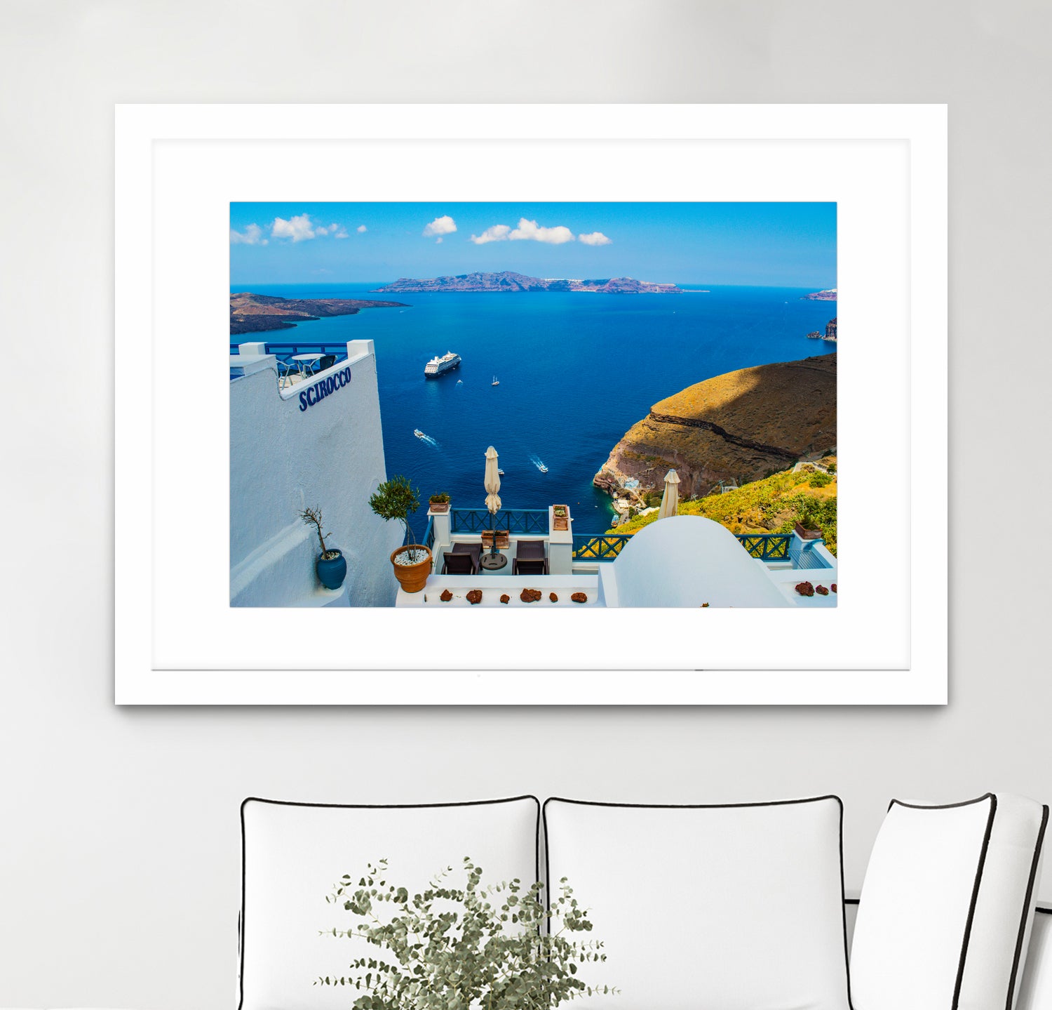 Santorini by Haris Kavalla on GIANT ART - blue photo manipulation