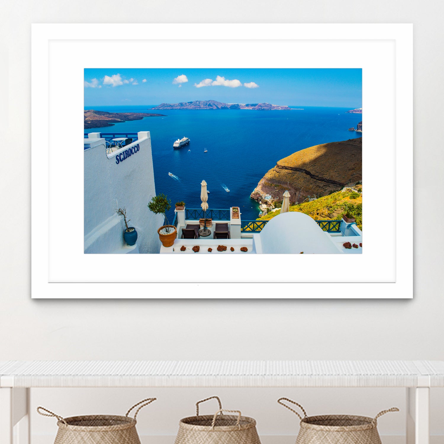 Santorini by Haris Kavalla on GIANT ART - blue photo manipulation