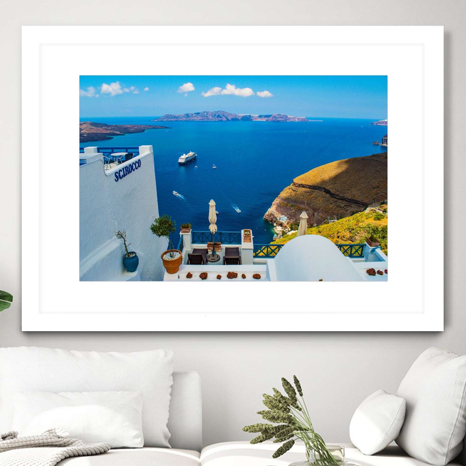 Santorini by Haris Kavalla on GIANT ART - blue photo manipulation