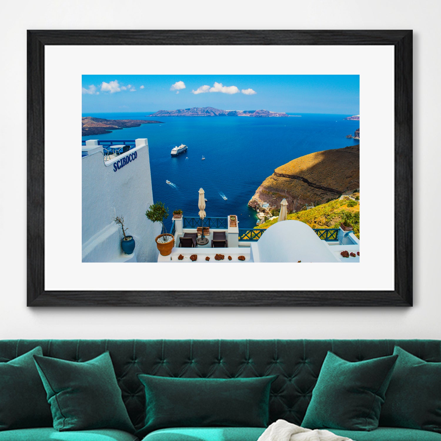 Santorini by Haris Kavalla on GIANT ART - blue photo manipulation