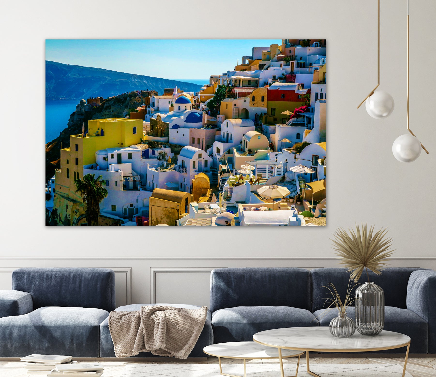 Oia Santorini. by Haris Kavalla on GIANT ART - blue photo manipulation