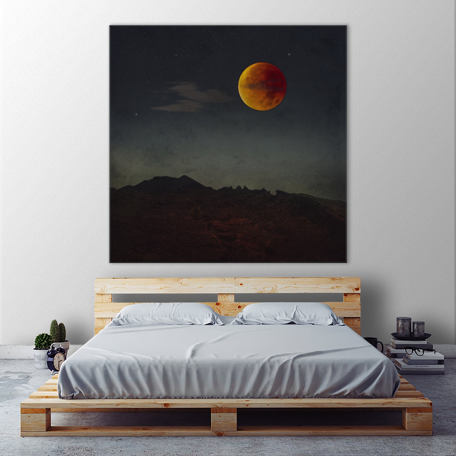 blood moon rising by Dirk Wüstenhagen on GIANT ART - orange photo manipulation