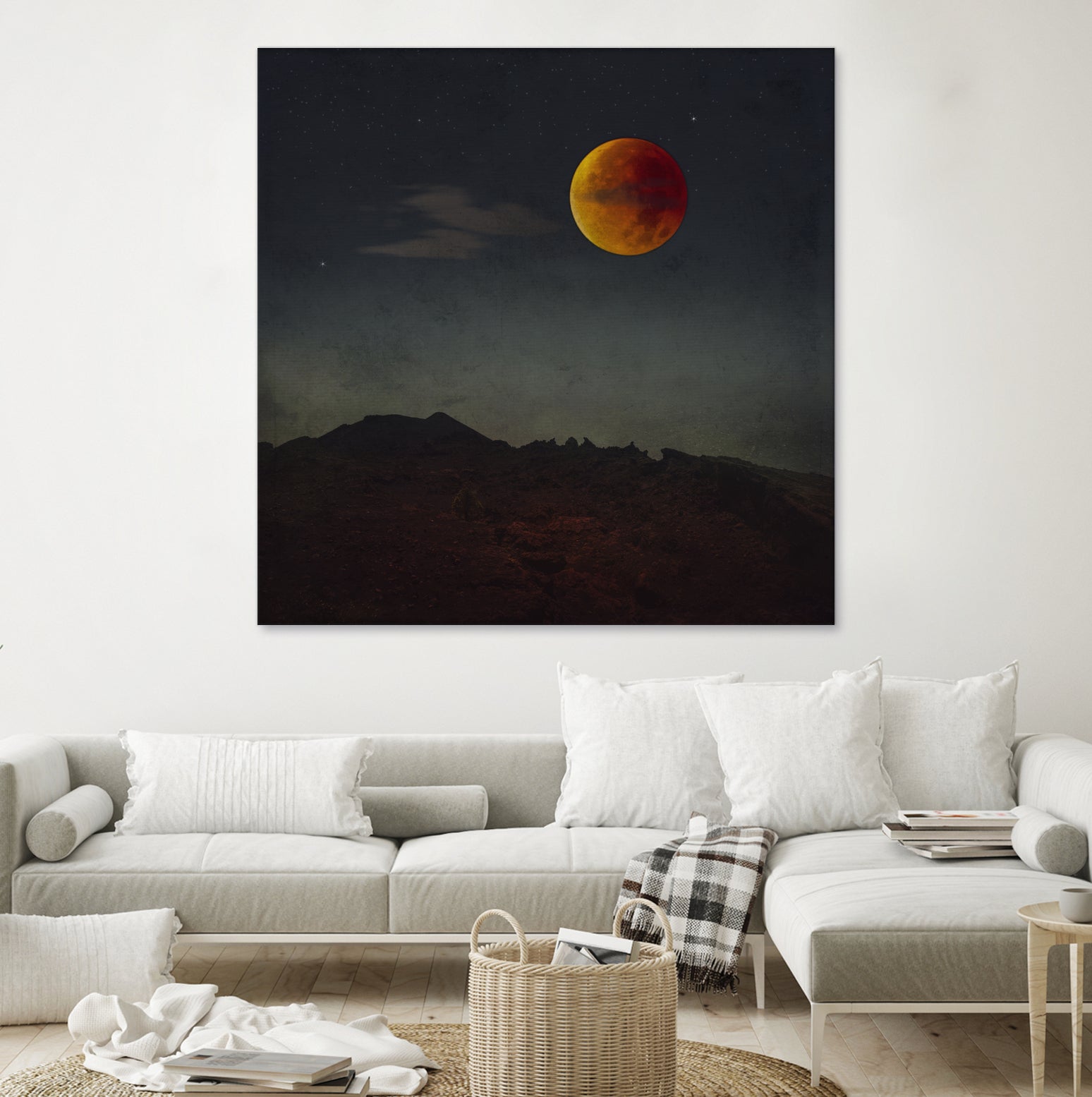 blood moon rising by Dirk Wüstenhagen on GIANT ART - orange photo manipulation