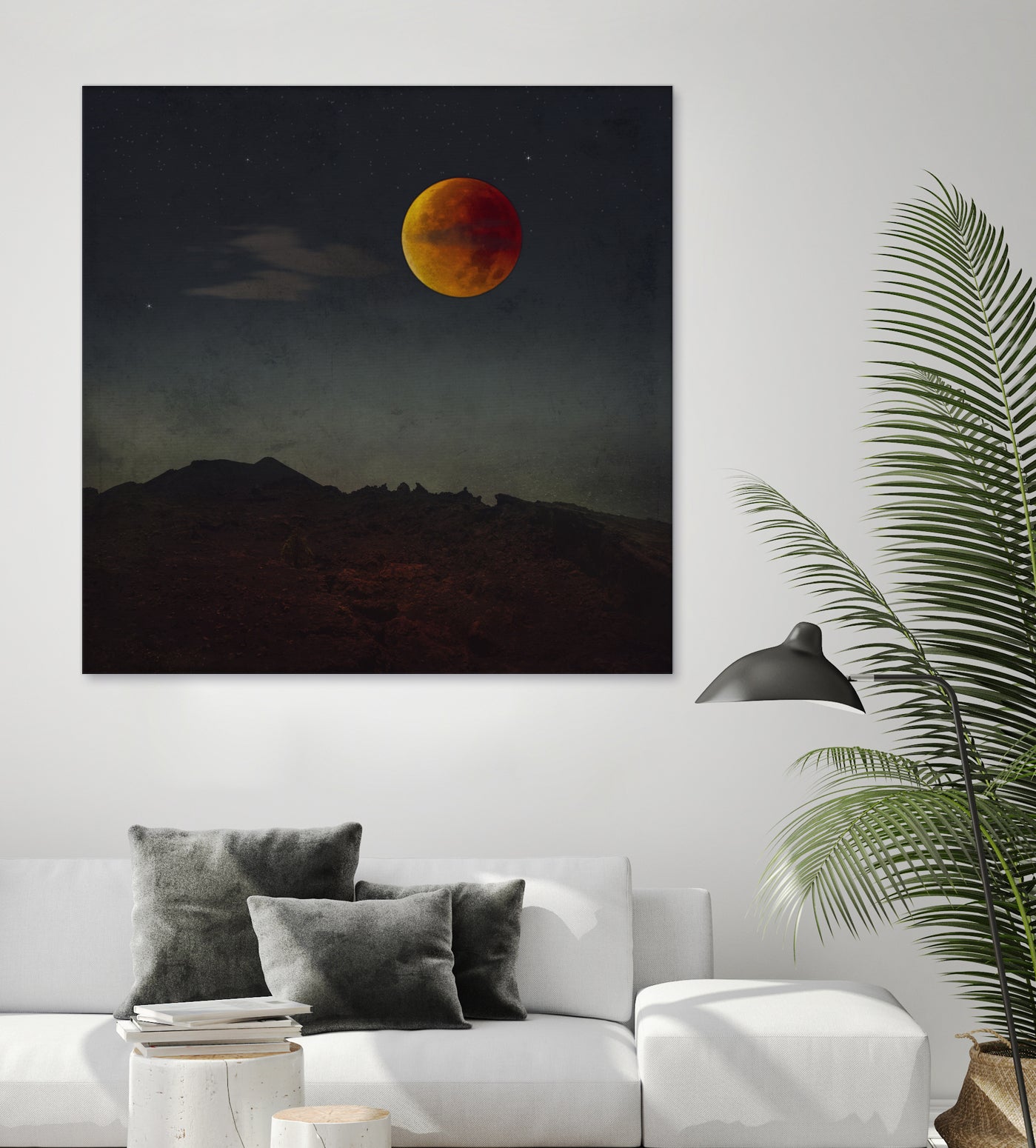 blood moon rising by Dirk Wüstenhagen on GIANT ART - orange photo manipulation