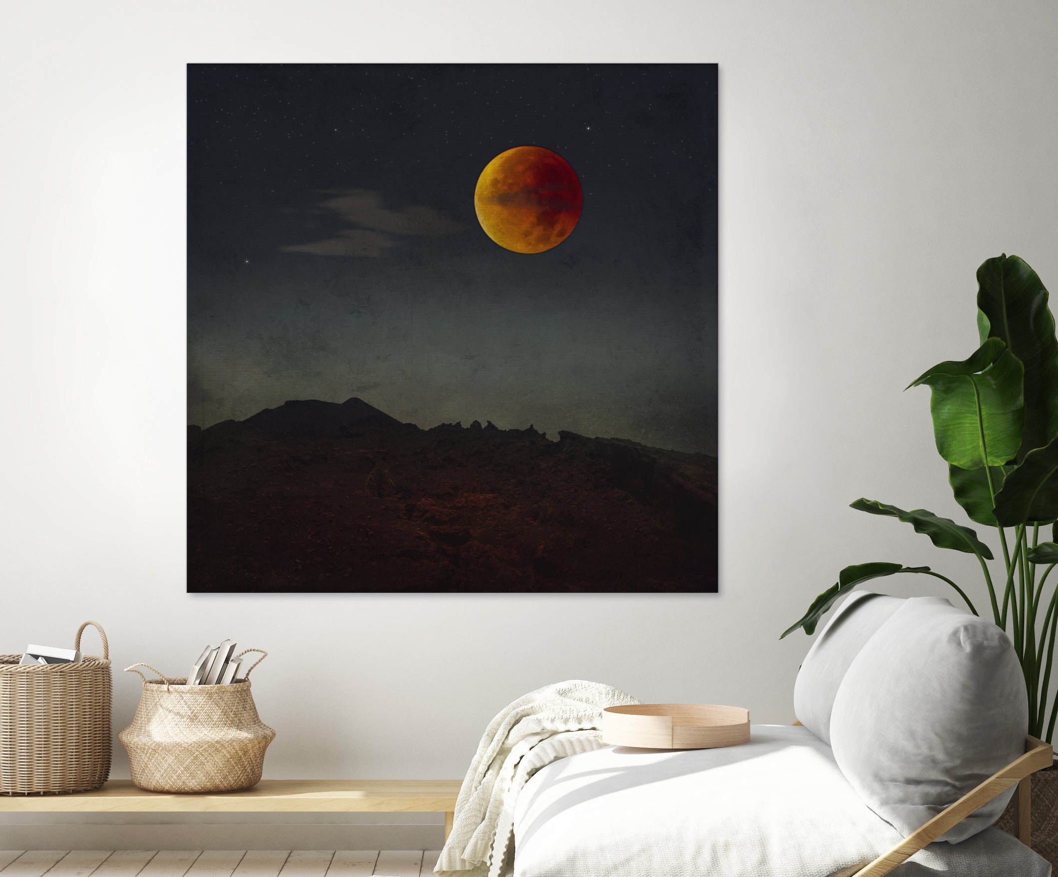 blood moon rising by Dirk Wüstenhagen on GIANT ART - orange photo manipulation