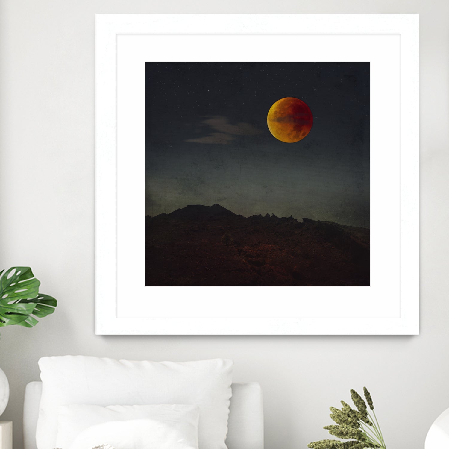 blood moon rising by Dirk Wüstenhagen on GIANT ART - orange photo manipulation