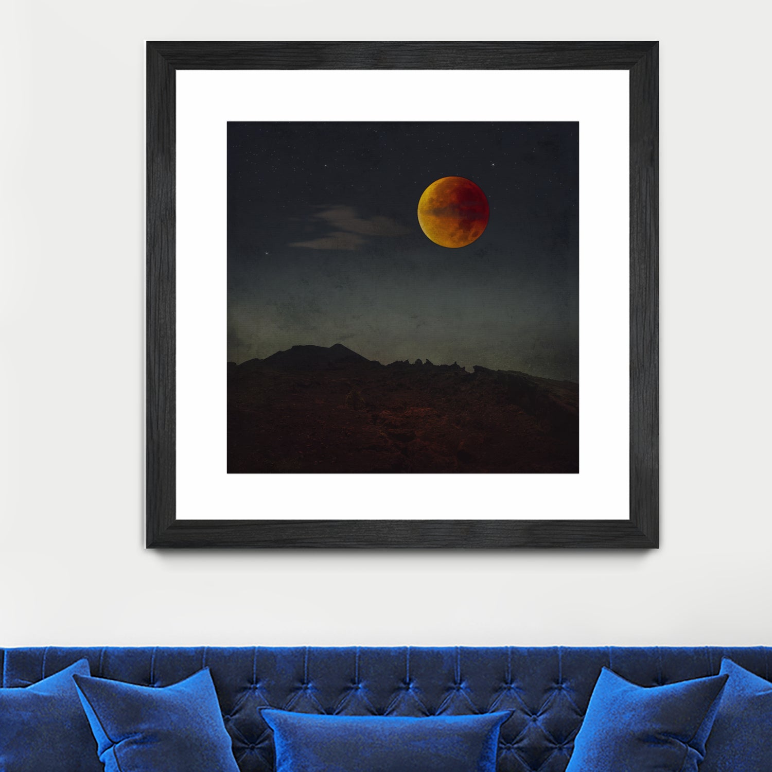 blood moon rising by Dirk Wüstenhagen on GIANT ART - orange photo manipulation