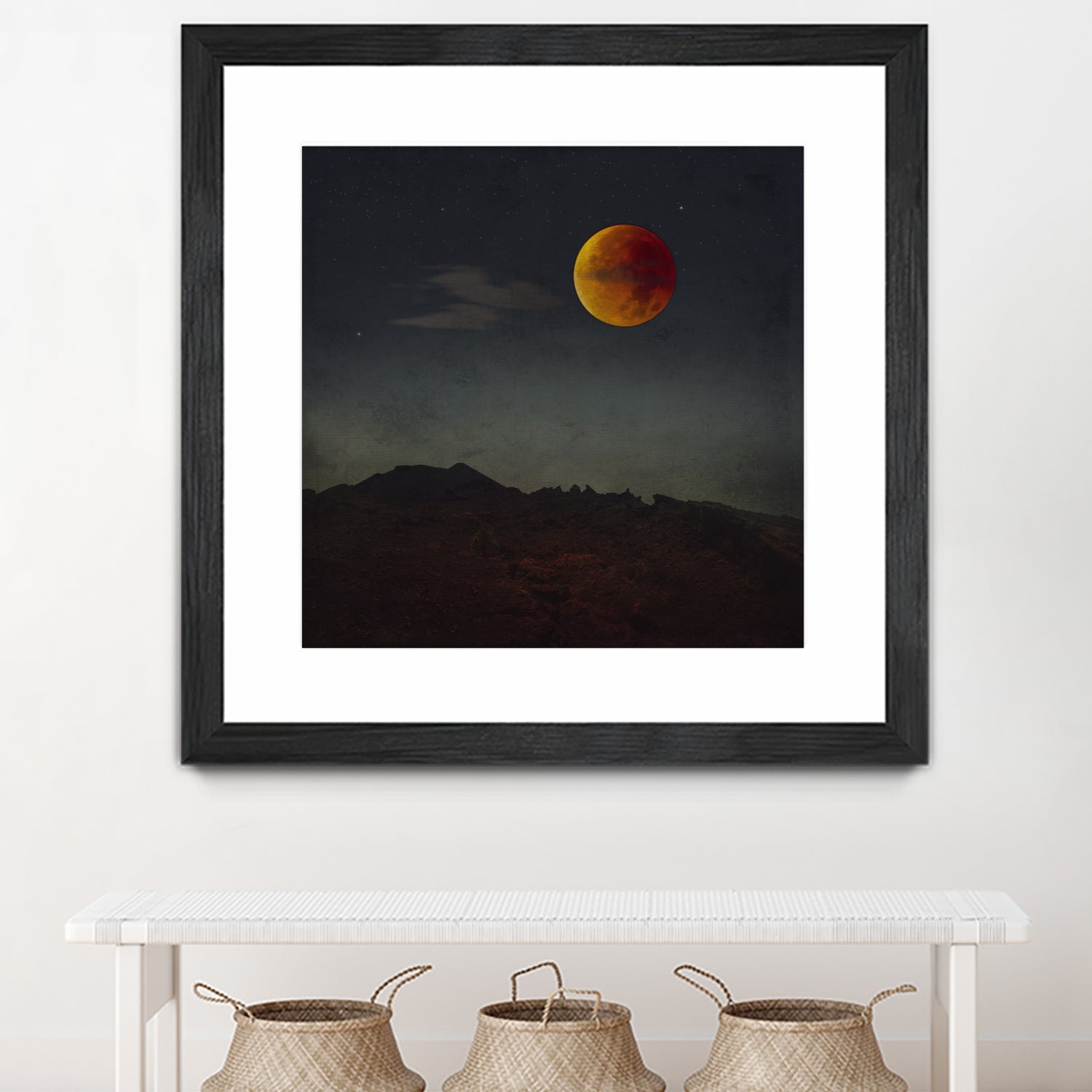 blood moon rising by Dirk Wüstenhagen on GIANT ART - orange photo manipulation