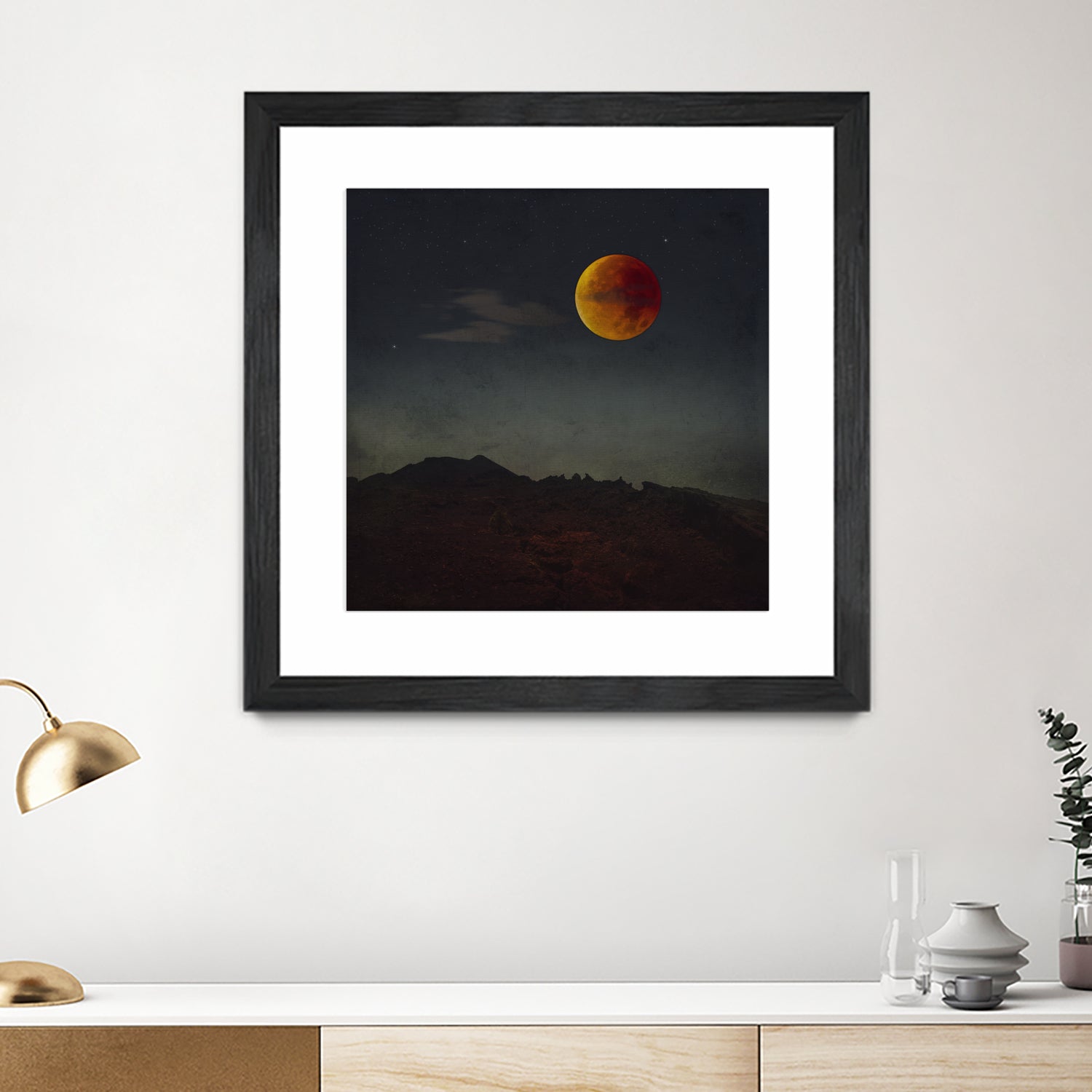 blood moon rising by Dirk Wüstenhagen on GIANT ART - orange photo manipulation