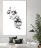 MARCUS AURELIUS ANTONINUS AUGUSTUS / black / white by Daniel Coulmann on GIANT ART - white digital drawing