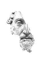 MARCUS AURELIUS ANTONINUS AUGUSTUS / black / white by Daniel Coulmann on GIANT ART - white digital drawing