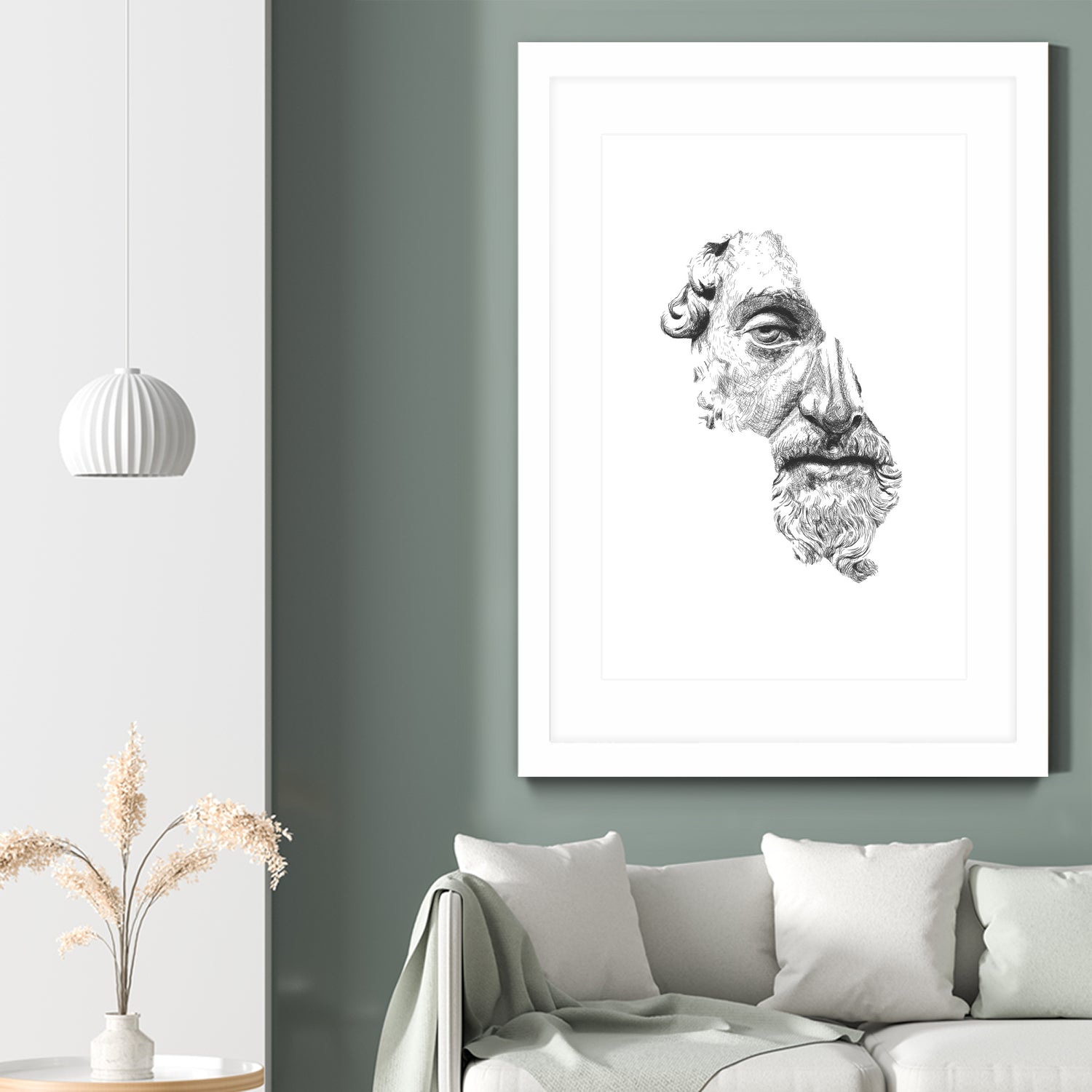 MARCUS AURELIUS ANTONINUS AUGUSTUS / black / white by Daniel Coulmann on GIANT ART - white digital drawing