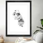 MARCUS AURELIUS ANTONINUS AUGUSTUS / black / white by Daniel Coulmann on GIANT ART - white digital drawing