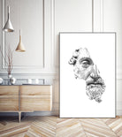 MARCUS AURELIUS ANTONINUS AUGUSTUS / black / white by Daniel Coulmann on GIANT ART - white digital drawing