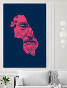 MARCUS AURELIUS ANTONINUS AUGUSTUS / blue / red by Daniel Coulmann on GIANT ART - blue digital drawing