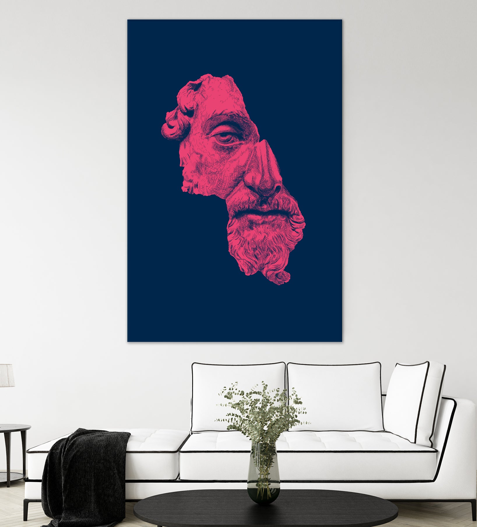 MARCUS AURELIUS ANTONINUS AUGUSTUS / blue / red by Daniel Coulmann on GIANT ART - blue digital drawing