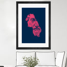 MARCUS AURELIUS ANTONINUS AUGUSTUS / blue / red by Daniel Coulmann on GIANT ART - blue digital drawing