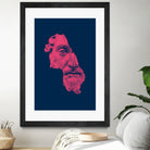 MARCUS AURELIUS ANTONINUS AUGUSTUS / blue / red by Daniel Coulmann on GIANT ART - blue digital drawing