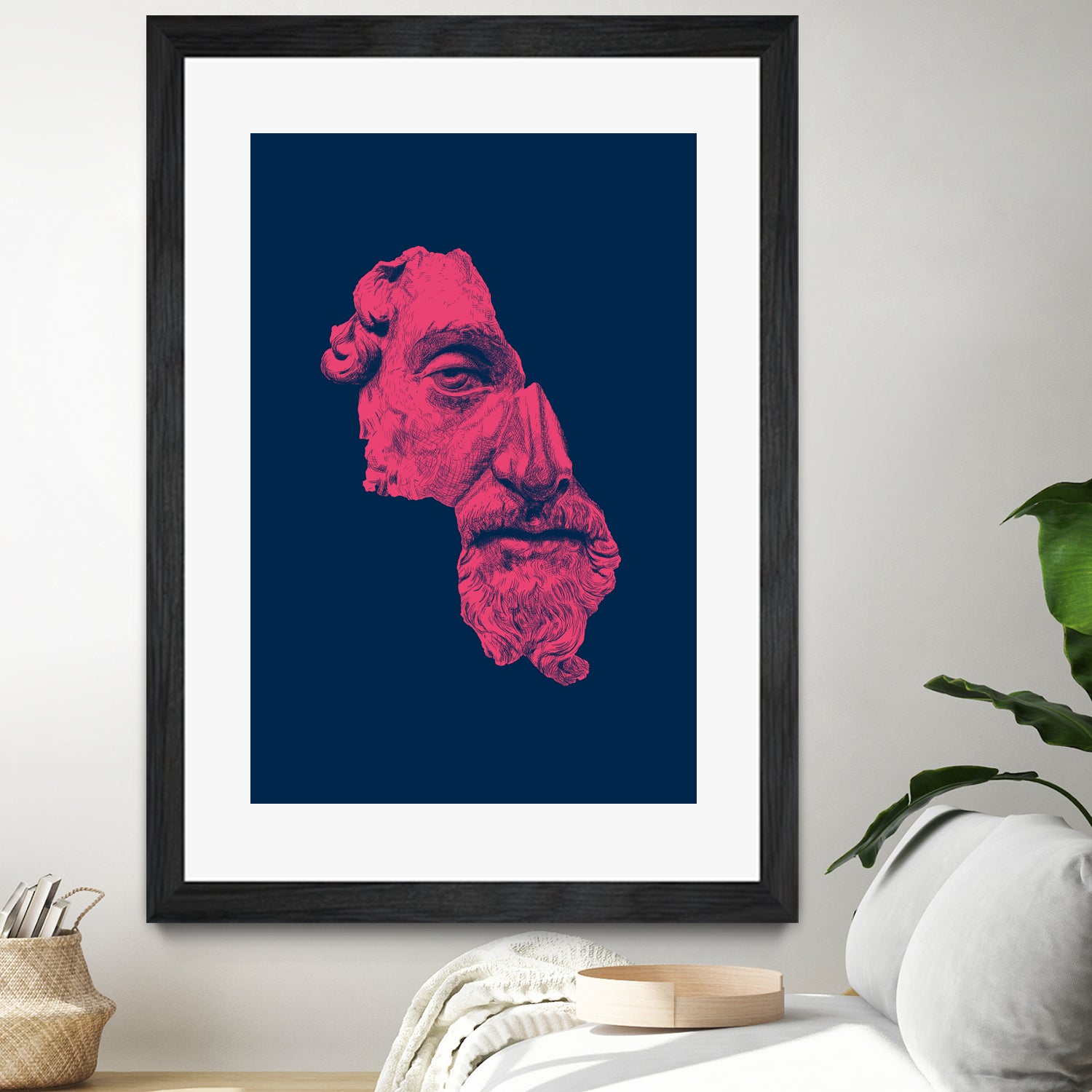 MARCUS AURELIUS ANTONINUS AUGUSTUS / blue / red by Daniel Coulmann on GIANT ART - blue digital drawing