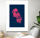 MARCUS AURELIUS ANTONINUS AUGUSTUS / blue / red by Daniel Coulmann on GIANT ART - blue digital drawing