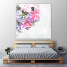 Vintage Flowers Lily by Sven Herkenrath on GIANT ART - pink mixed media