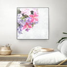 Vintage Flowers Lily by Sven Herkenrath on GIANT ART - pink mixed media