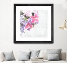 Vintage Flowers Lily by Sven Herkenrath on GIANT ART - pink mixed media