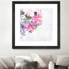 Vintage Flowers Lily by Sven Herkenrath on GIANT ART - pink mixed media