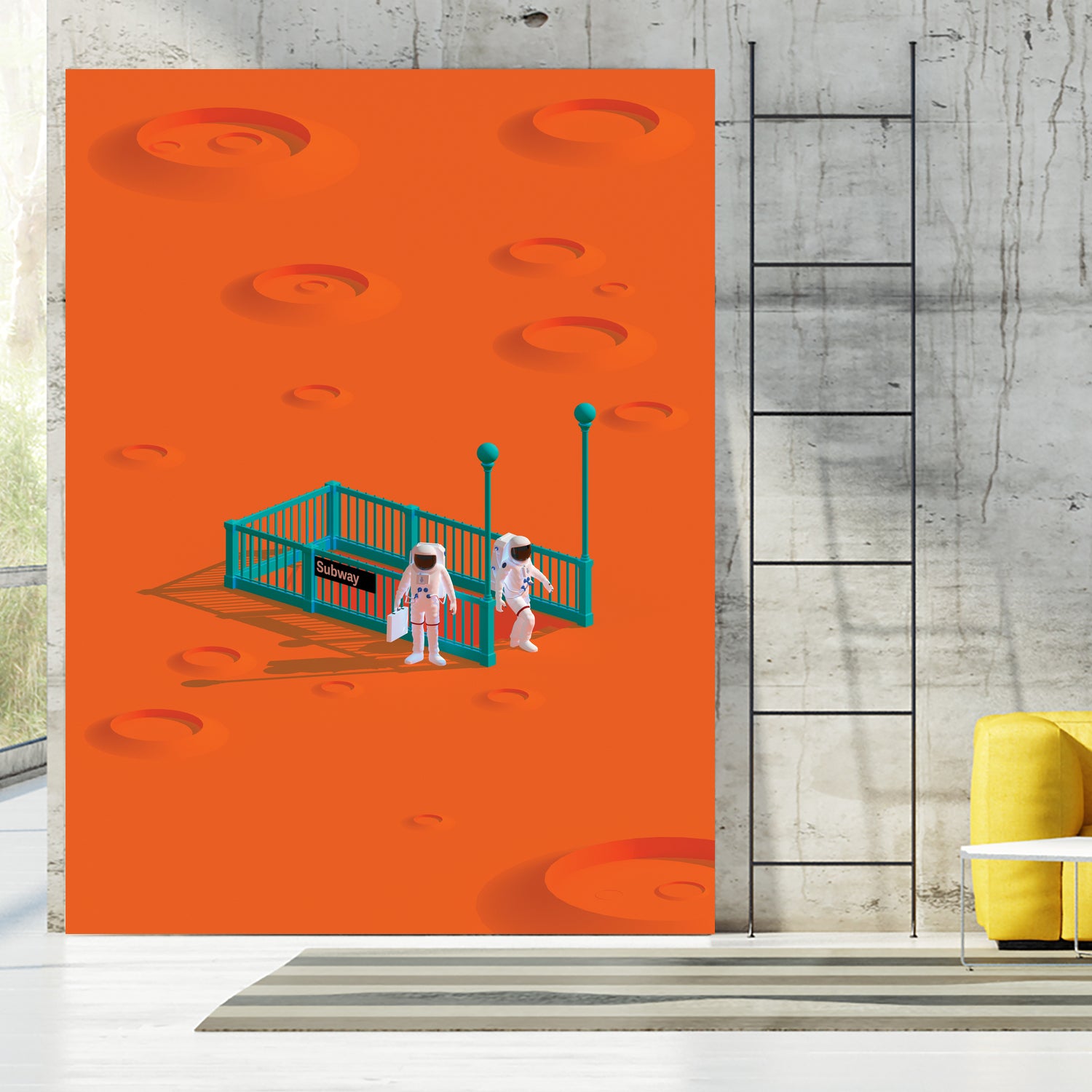 mars station by frederic peault on GIANT ART - orange 3d art