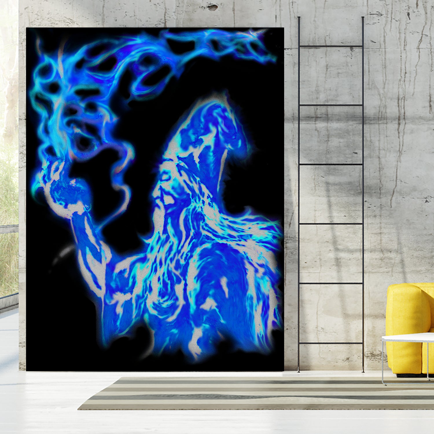 wizard-in-blue by Brian Blasgund on GIANT ART - green digital painting