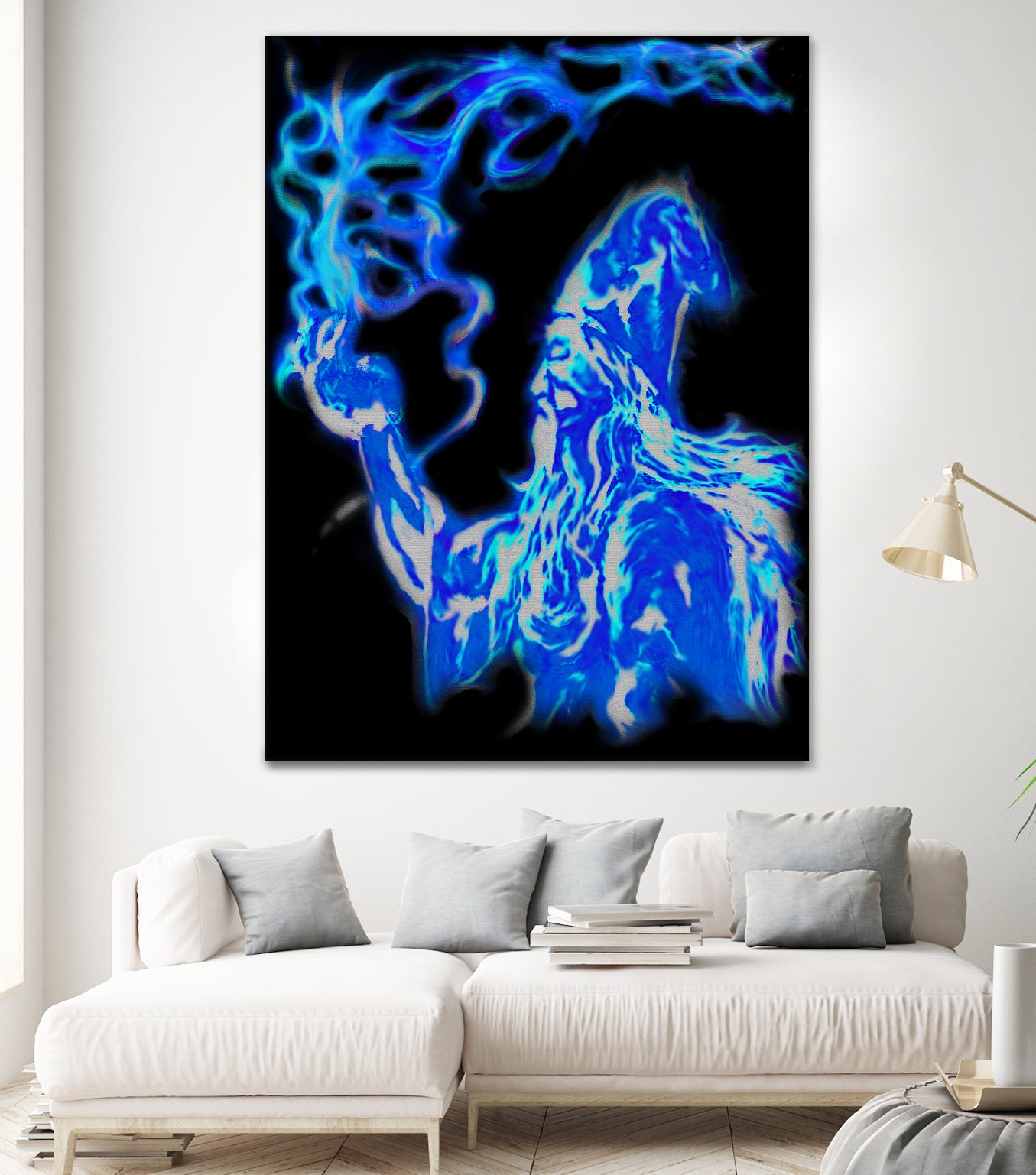 wizard-in-blue by Brian Blasgund on GIANT ART - green digital painting