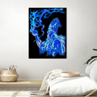 wizard-in-blue by Brian Blasgund on GIANT ART - green digital painting