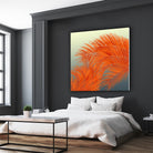 Summer Palm Leaves, Orange by Jiri Svetlik on GIANT ART - orange digital painting