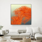 Summer Palm Leaves, Orange by Jiri Svetlik on GIANT ART - orange digital painting