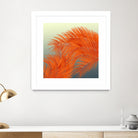 Summer Palm Leaves, Orange by Jiri Svetlik on GIANT ART - orange digital painting