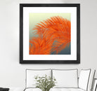 Summer Palm Leaves, Orange by Jiri Svetlik on GIANT ART - orange digital painting