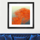 Summer Palm Leaves, Orange by Jiri Svetlik on GIANT ART - orange digital painting