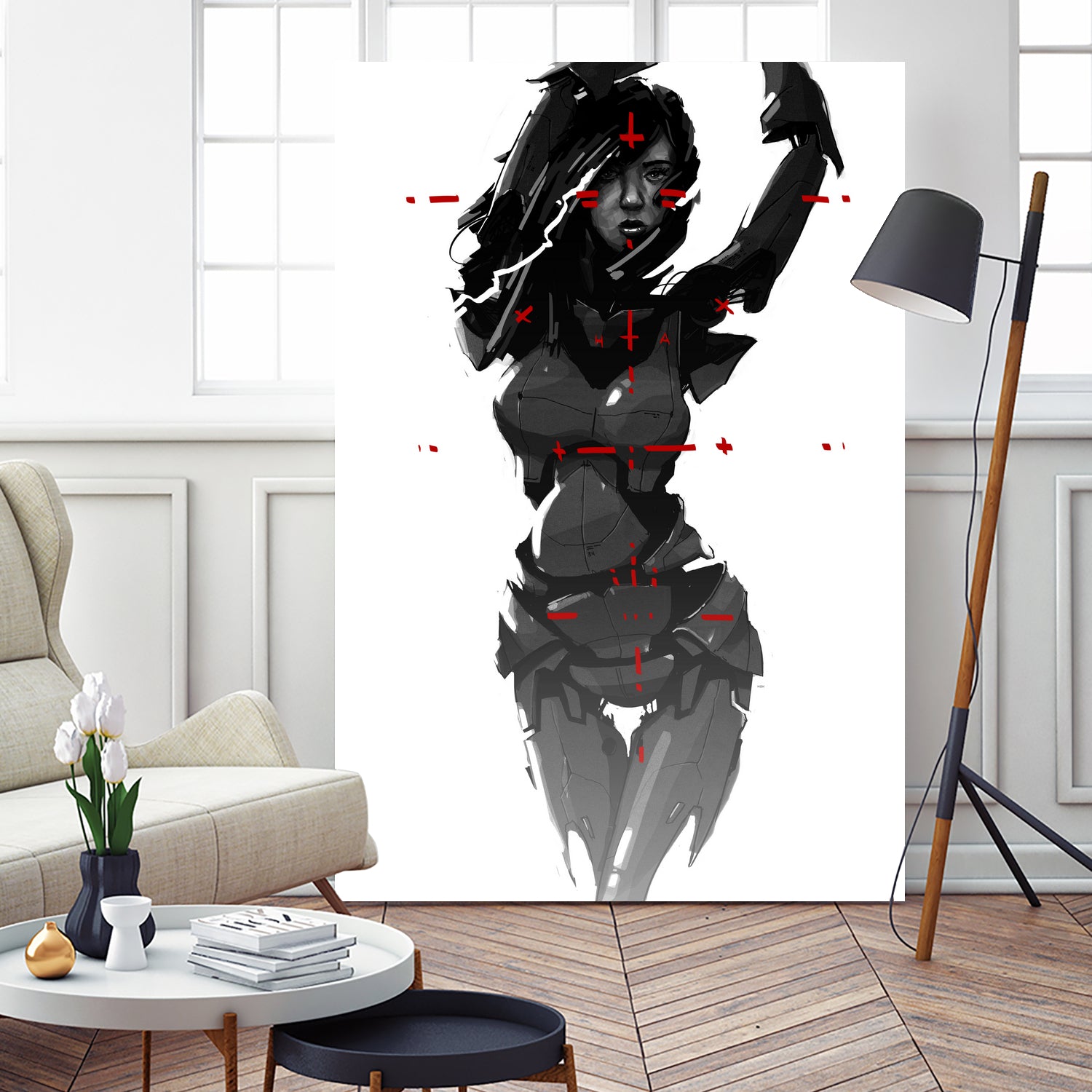 Robogirl by Kaloian Toshev on GIANT ART - black digital drawing